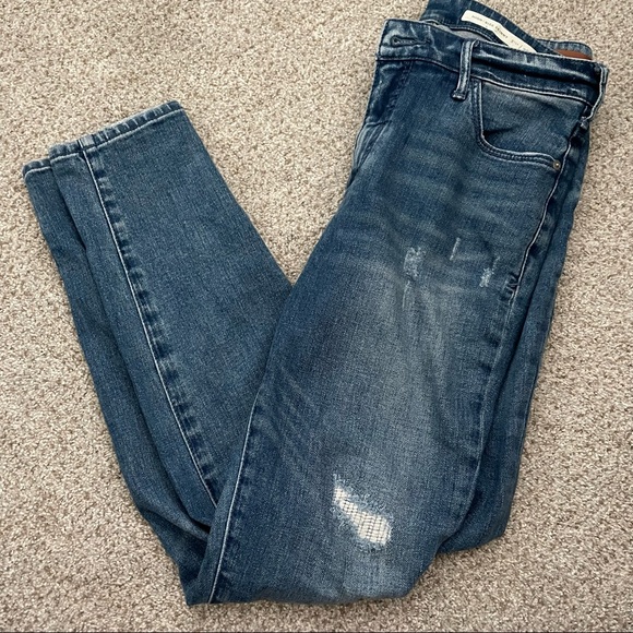 anthropologie pilcro and the letterpress high rise skinny jeans 28